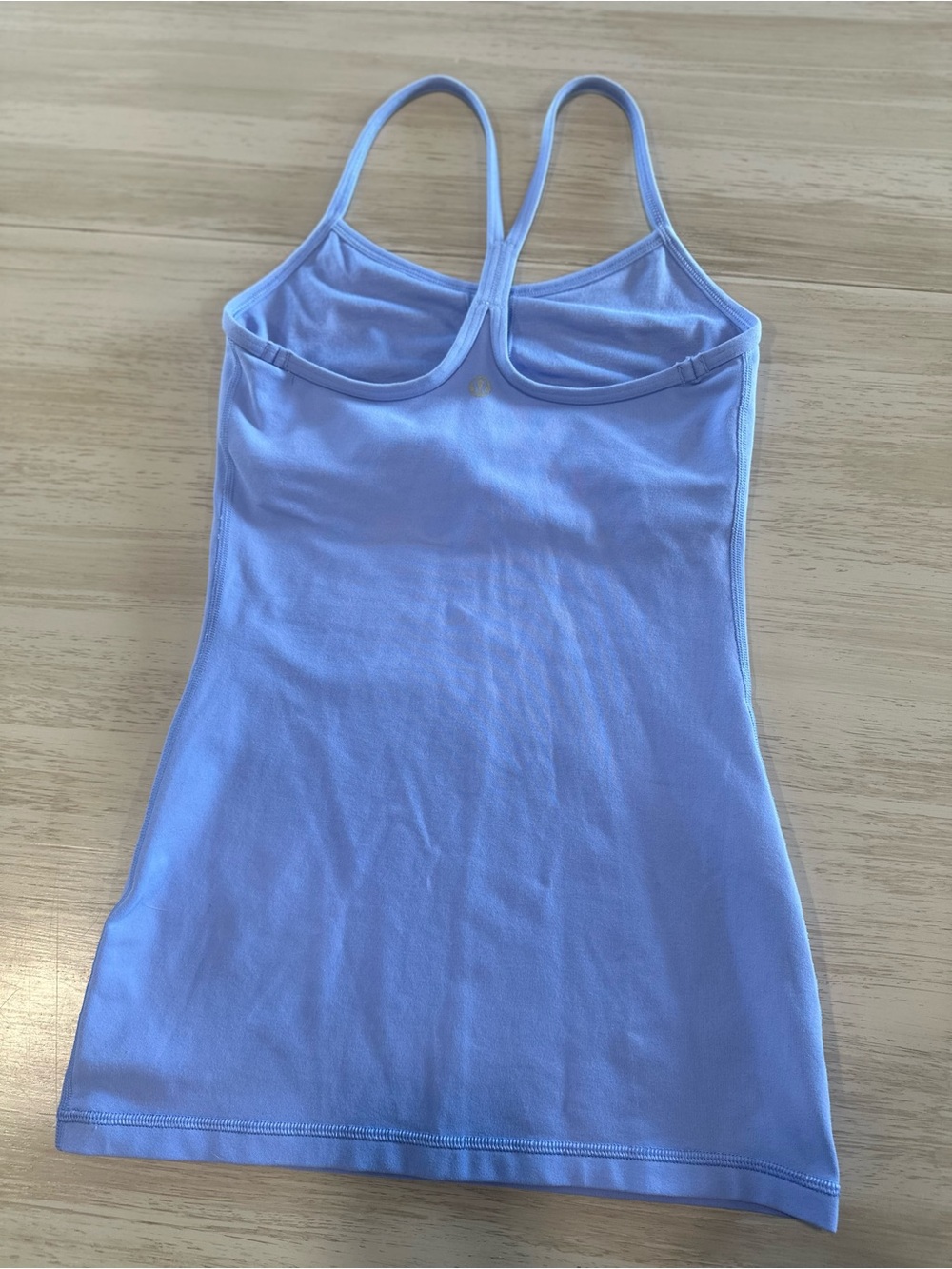 Lululemon Power Y Tank Light Blue Purple Bra Top Womens Size 2 Gym Workout Yoga - Picture 2 of 5